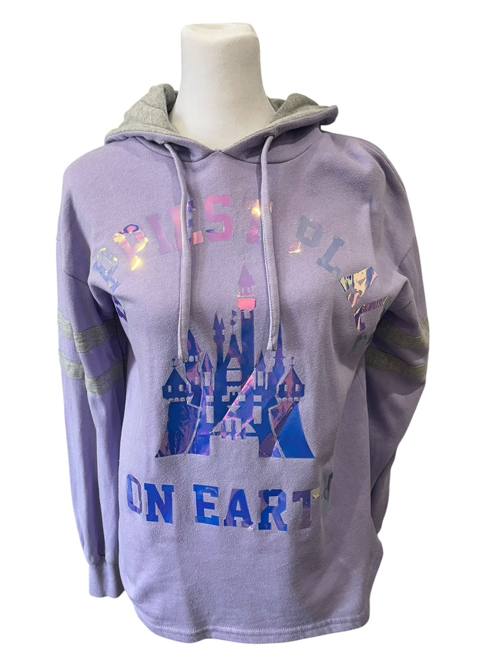 Disney Happiest Place on Earth Lilac Purple Hoodie Size XS